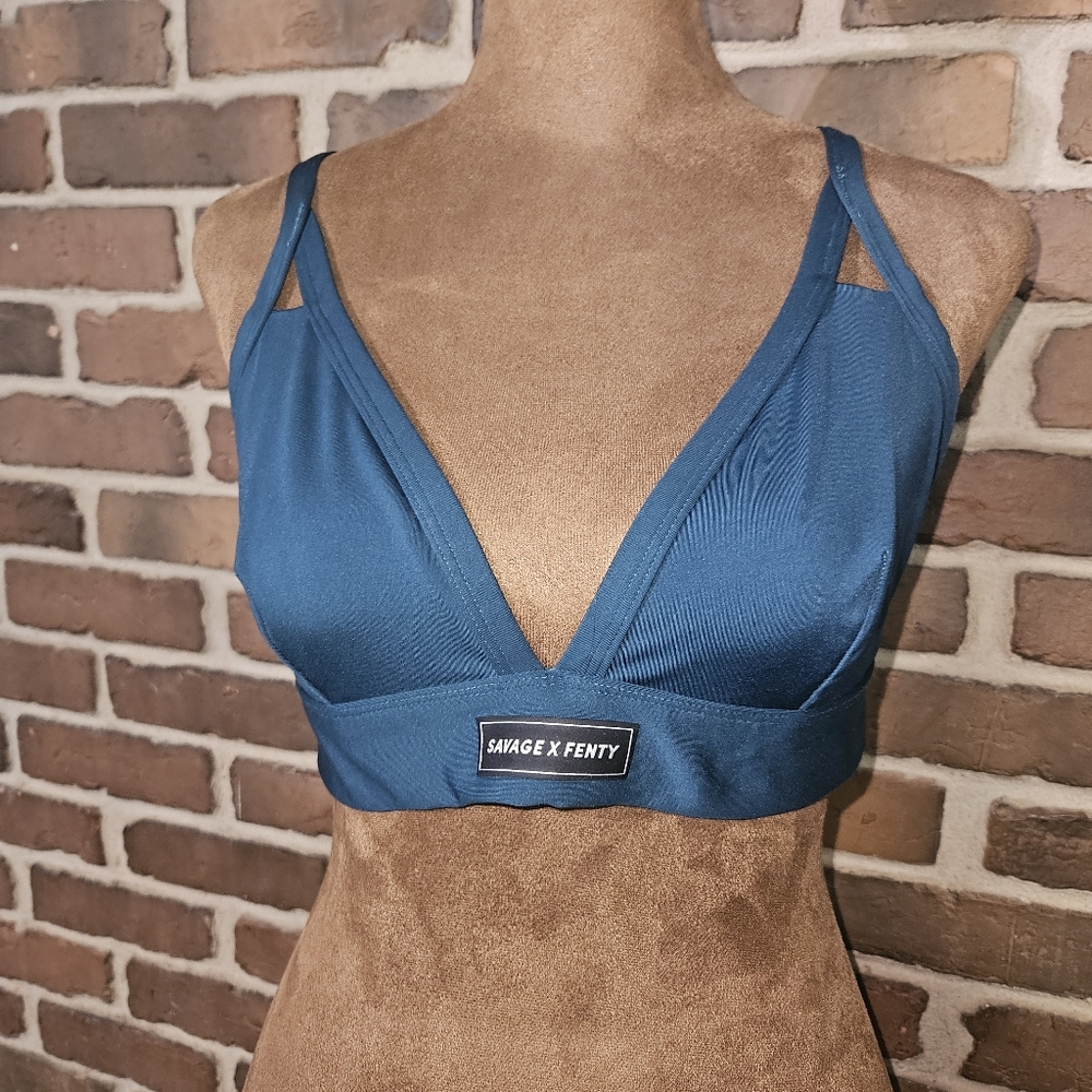 Savage X Fenty Teal Bralette Size 12-14